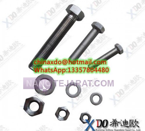 904L 1.4539 uns n08904 hex tap bolt full thread washers